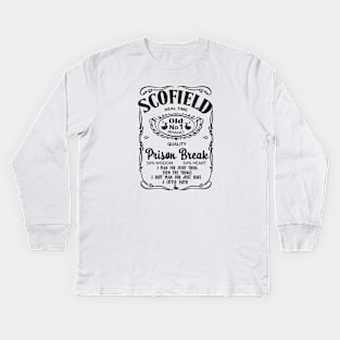 Scofield Prison Break white Kids Long Sleeve T-Shirt
